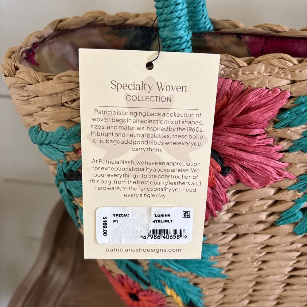 Patricia Nash Florina Woven Tote NWT - Picture 3 of 6